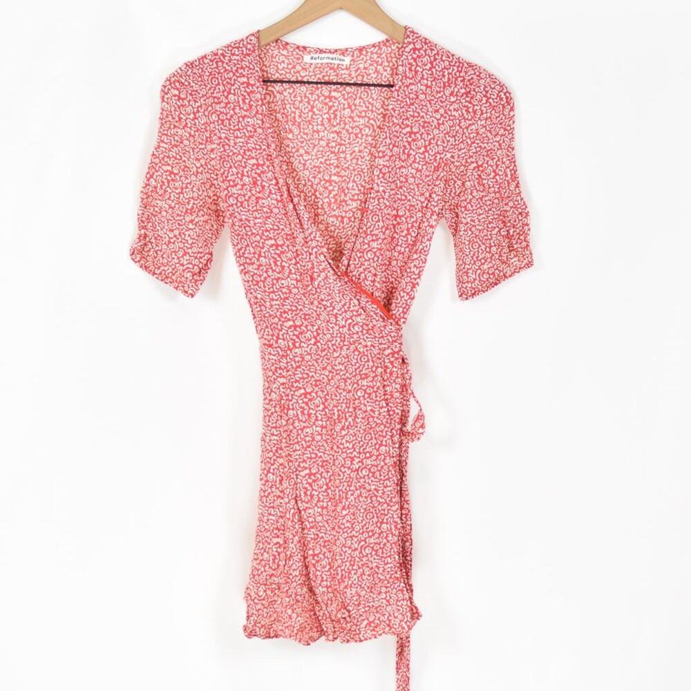 Reformation Ellwood Wrap Dress, XS